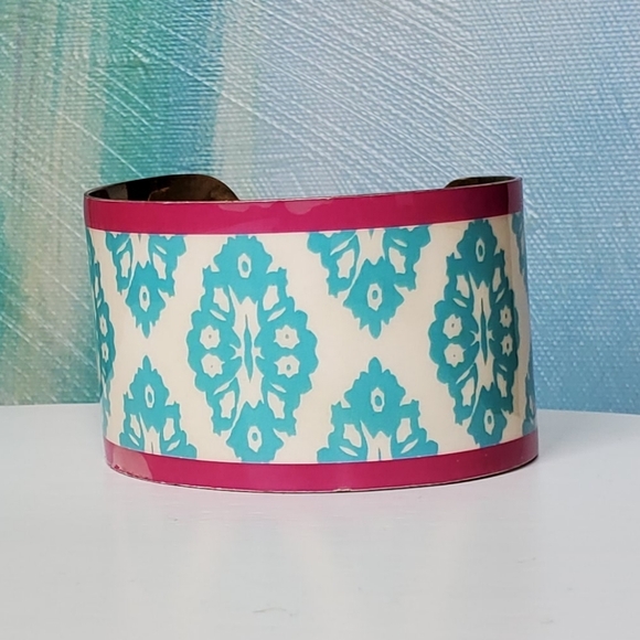Moroccan Style Enamel Cuff Bracelet - Picture 9 of 11